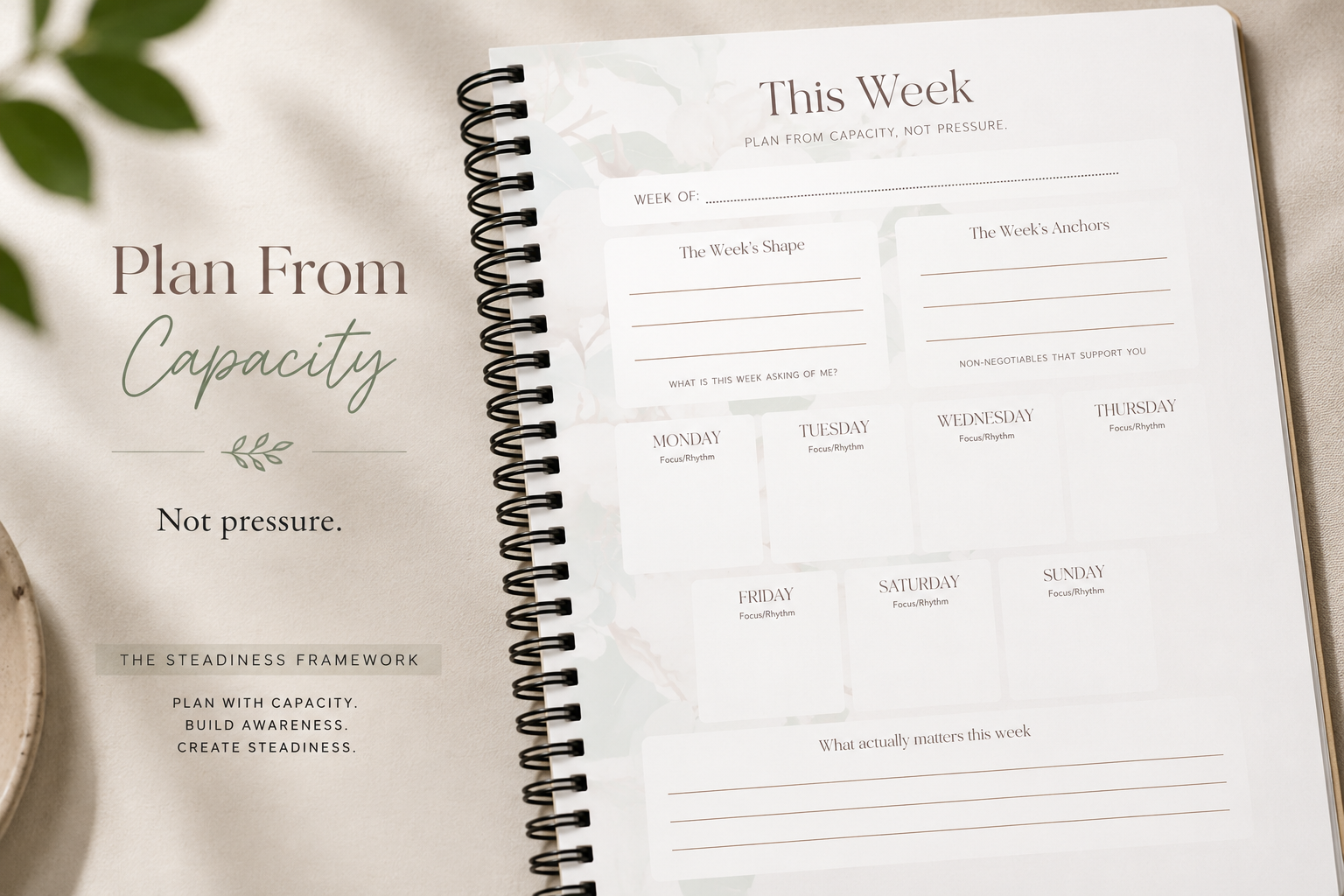 The Steadiness Planner & Journal